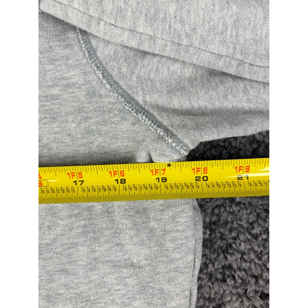 Hollister Mens Y2K Pullover Hoodie Gray Applique Logo Waffle Hood Small - Picture 5 of 8